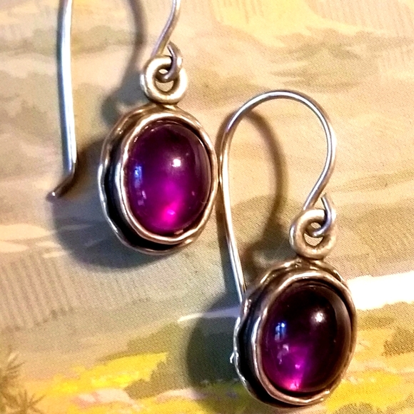 Silpada Sterling Silver Amethyst Earrings - Picture 6 of 9